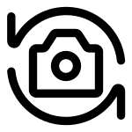 Rotate Camera Left SVG Icon